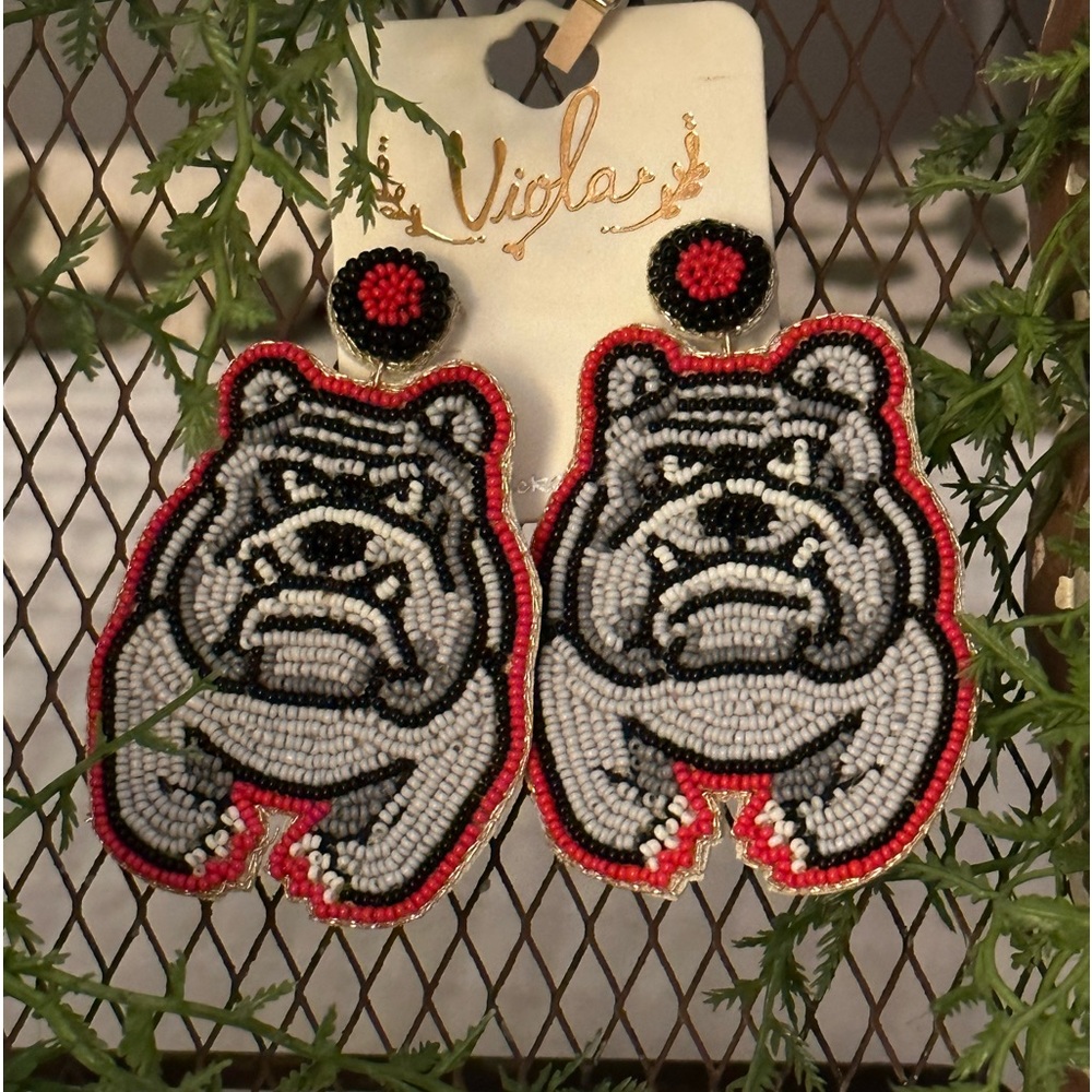 Who Let The Dawgs Out Seed Bead Earrings